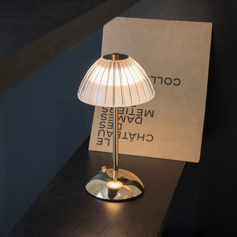 Vintage-Inspired Crystal Glass Bedside Lamp