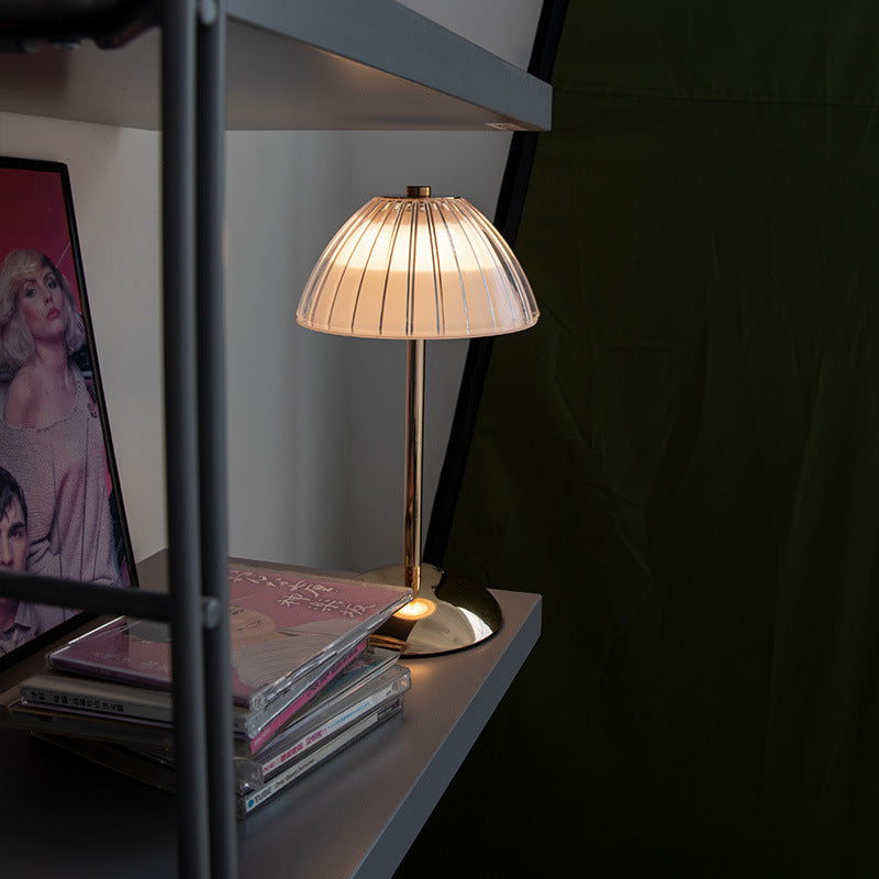 Vintage-Inspired Crystal Glass Bedside Lamp