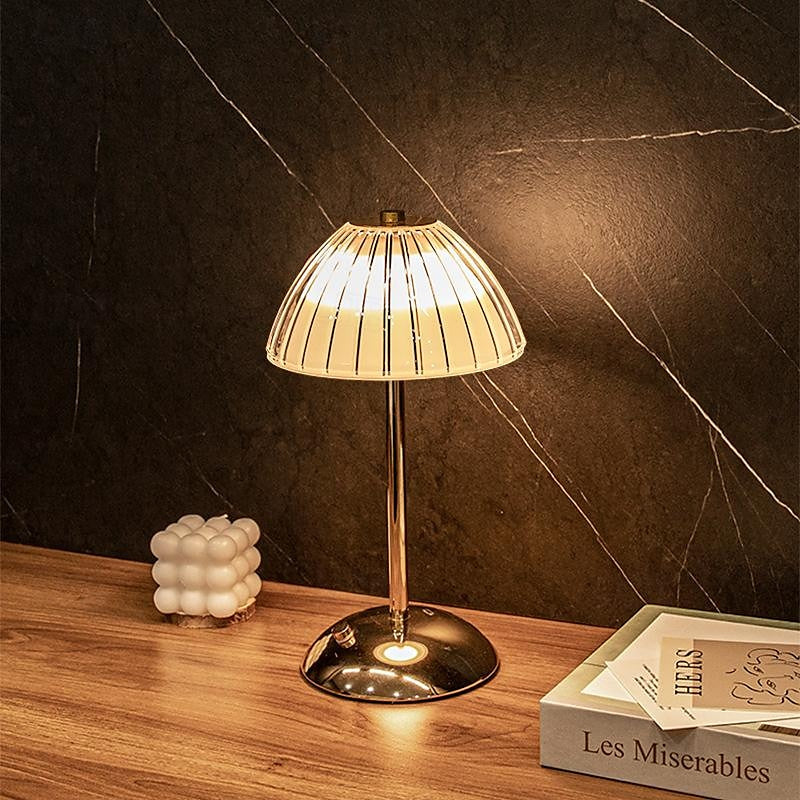 Vintage-Inspired Crystal Glass Bedside Lamp