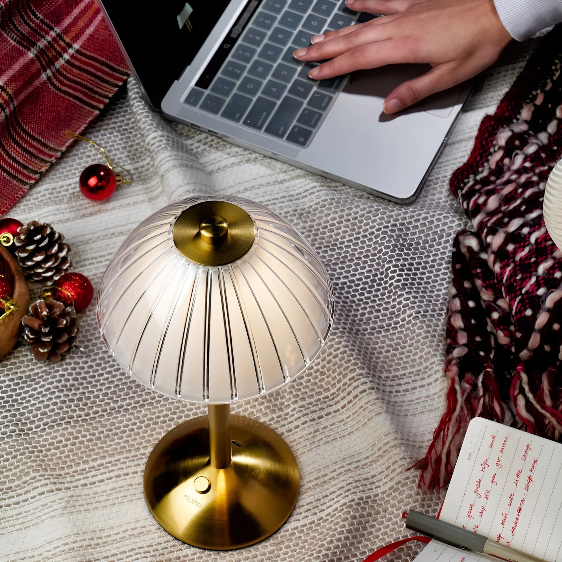 Vintage-Inspired Crystal Glass Bedside Lamp